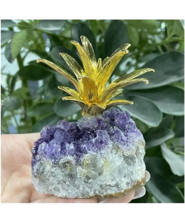 Natural Amethyst Quartz Cluster Crystal Pineapple Specimen Stones Natural Luster - Buy Online on GoSupps.com