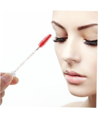 POPETPOP 20 pcs Diamond mascara brush clear mascara lash spoolie Makeup Eyelash Applicator eye shadow Miss 11.3x1.1cmx2pcs Orange Redx2pcs - Buy Online on GoSupps.com