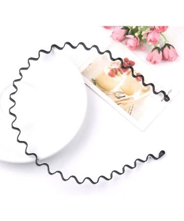 Unisex Black Spring Wave Metal Hoop Hair Band Girl Men s Head Band Accessory (1 pc) by Beauty hair - Buy Online on GoSupps.com