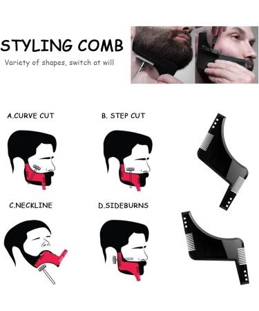 Beard Care Set: White Beard Apron Black Comb & Hooks - Perfect Gift for Men Fathers & Husbands - Buy Online on GoSupps.com