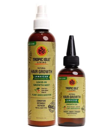 Tropic Isle Living Jamaican Black Castor Oil Hair Growth Oil + Daily Leave-In Conditioner Mist - Buy Online on GoSupps.com