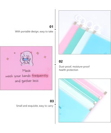 FRCOLOR 24 STK Airtight Zip Pocket for Face Masks | Mouth Protection Holder & Storage Box | 3 Pcs Organizers in Various Colors | 22x13cm - Buy Online on GoSupps.com