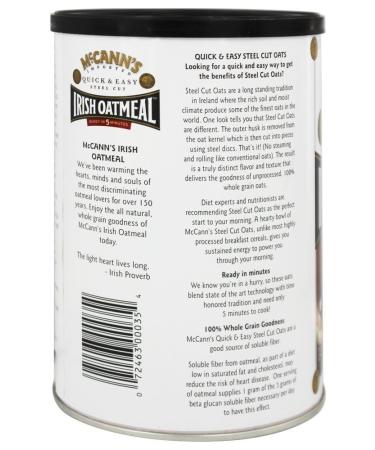 McCanns Quick & Easy Steel Cut Oatmeal Can  24 oz - Buy Online on GoSupps.com