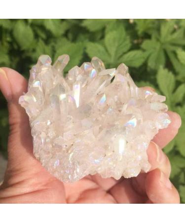 Crystal Rough Specimen Healed 70g Natural Crystal Quartz Cluster Colourful Specimen Electroplating Coated Reiki Stone Home Decoration Craft As a Gift - Buy Online on GoSupps.com