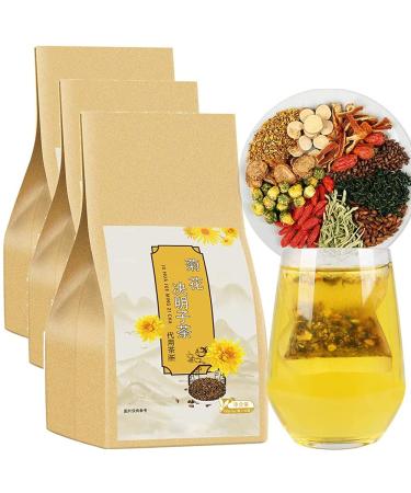 Herbal Tea Chrysanthemum Cassia Seeds Tea Bags Substitute Tea Health Tea 450g(5gx30pack x 3bags)