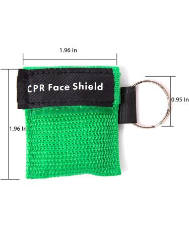 5Pcs CPR Mask Rescue Face Shields w/ One-Way Valve & Keychain Ring - Yellow - Buy Online on GoSupps.com