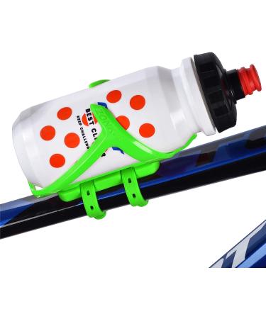 ZONKIE Green Bicycle Bottle Cage - Plastic Bike Holder with Mounting Base - Buy Online on GoSupps.com
