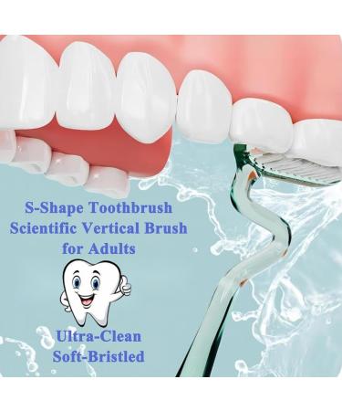 Multi-Functional S-Shaped Toothbrush for Deep Cleaning - Ultra-Clean Soft-Bristled Adult Toothbrush (2 Pink) - Comprehensive Oral Care Solution - Buy Online on GoSupps.com