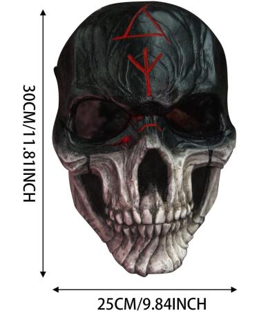 Halloween Face Bloody Face - Realistic Creepy Halloween Full Head Skull Face Scary Latex Face for Party Props - Buy Online on GoSupps.com