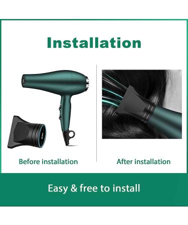 2PCS YAFIYGI Hair Dryer Attachment - Universal Plastic Blower Nozzle for Salon Styling - Fits Outer Diameter 4.2cm to 4.6cm - Buy Online on GoSupps.com