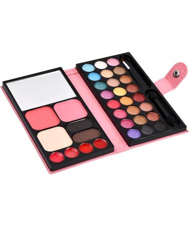 Kioiner 33 Colors Makeup Palette Kit for Girls Women Include Eyeshadow Lipstick Shading Powder Portable Wallet Cosmetic Make up Palette with Mirror and Brushes for Daily Use - Buy Online on GoSupps.com