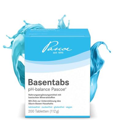 Pasco Basenabs PH-Balance Pascoe: For the acid-base balance with magnesium zinc calcium 100% vegan (200 tablets) 200 pieces (1 Pack)