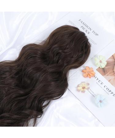 MORICHY Ponytail Extension 26Inch Long Wavy Drawstring Ponytail Synthetic Curly Pony Tails Fake Hair Natural Brown Ponytail Hair Extension for Women (Natural Brown) 26Inch Natural Brown - Buy Online on GoSupps.com