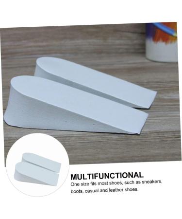 NOLITOY Invisible Heel Inserts - 8 Pairs Height Increasing Foam Cushions for Comfort and Support - Ideal for Students - White - Buy Online on GoSupps.com