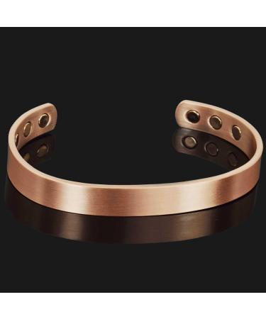 Pure Copper Magnetic Bracelet Men Women Copper Bangle Cuff Holistic Magnetic Band with 6 Strong Neodymium Magnets Unisex Adjustable-CSL (L: Wrist 19.5-22cm/7.7-8.6") - Buy Online on GoSupps.com