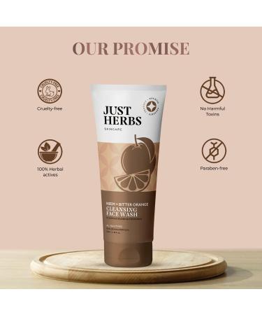Just Herbs Ayurvedic Silksplash Face Wash For Oil Control & Clogged Pores Removes Dust Dirt & Makeup Residue Suits All Skin Types 100Ml - Buy Online on GoSupps.com