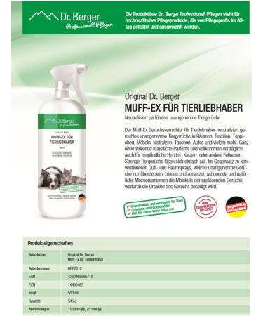 Dr. Berger Odor Remover Spray for Allergy Sufferers | Pet-Friendly Smell Neutralizer | Chemical-Free & Odorless Air Purifier for Dogs & Cats Accessories - Buy Online on GoSupps.com