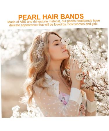 FRCOLOR braided pearl hair comb bride hair comb Pearl Wedding headwear wedding hair Crystal Hair Accessories Bridal Side Comb Pearl Crystal styling comb abs the side white bridesmaid clip - Buy Online on GoSupps.com