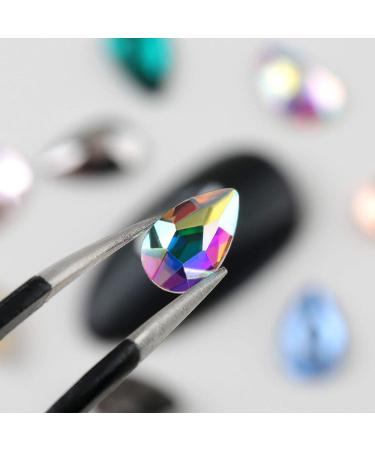 120 Pcs Multi Shapes Glass Crystal AB Rhinestones Set - Nail Art Craft Decorations with 1728 Rhinestones - FlatBack Stones Mix for 3D Design - Buy Online on GoSupps.com
