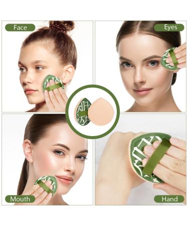 Auauy Green Makeup Sponge - Reusable & Washable Beauty Blender for Foundation & Loose Powder - Buy Online on GoSupps.com
