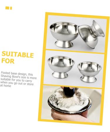 Crilstyleo High Impact Stainless Steel Shaving Bowl for Men - Portable Razor Cup with Feet & Accessories - Perfect Gift for Grooming - Buy Online on GoSupps.com