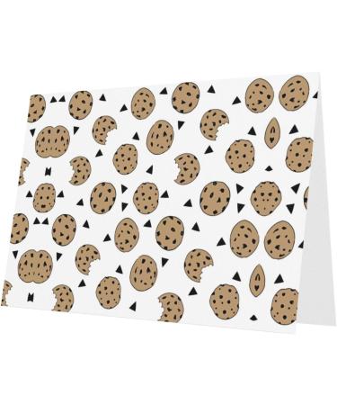 YYHHAOFA Dark Green Cookies Food Chocolate Chip Biscuits Pearl Paper Holiday Card Greeting Card Suitable For Christmas Party Invitations Dark Green One Size - Buy Online on GoSupps.com