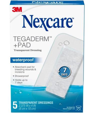 3M (W3590) Absolute Waterproof Adhesive Dressing with Pad W3590 3 1/2 in x 8 in You are purchasing the Min order quantity which is 144 EACHS  - Buy Online on GoSupps.com