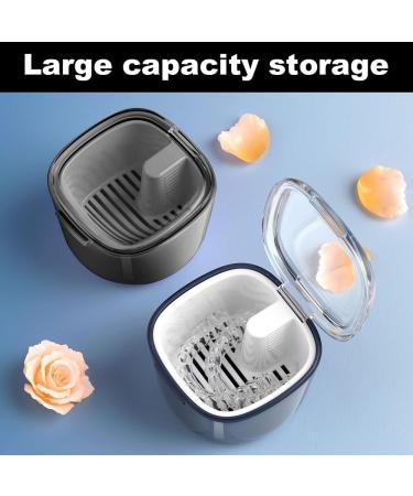 Shop GMedHC Braces with Sieve - Portable Prosthesis Dinner Cover & Invisible Dental Storage Box - Double-Layer Hollow Drain & Cleaning Box in Blue A - International Shipping Available - Buy Online on GoSupps.com