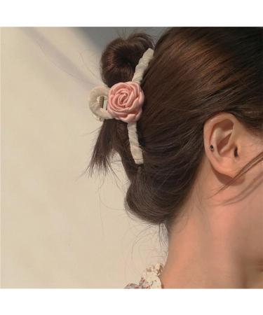 Limtula Cute Camellia Flower Hair Clip Camellia Gorgeous Teens Hairpin Sweet Handmade Hairpin Accessories for Women Milky white - Buy Online on GoSupps.com
