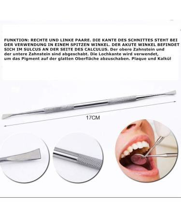 Voarge Dental Tooth Cleaning Set - 5-Part Antibacterial Stainless Steel Kit for Professional Oral Hygiene & Tartar Removal - International Shipping - Buy Online on GoSupps.com