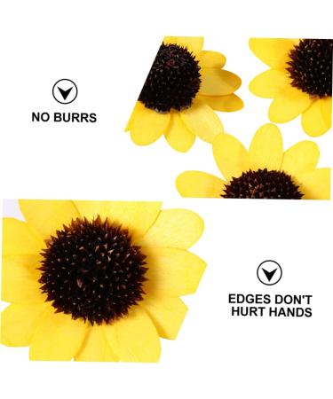 Alipis 10Pcs craft sunflowers flower head DIY garland sunflowers for crafts Ornament artificial flower headgear crafts Accessories decorate fabric sunflowers for crafts wedding Yellow 6x6cm - Buy Online on GoSupps.com