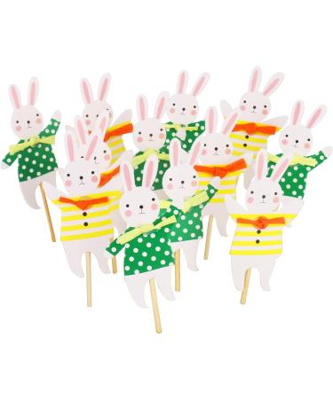 Cute Bunny Ears Cupcake Toppers Easter Party Cake Topper Decorations 24ct - Buy Online on GoSupps.com