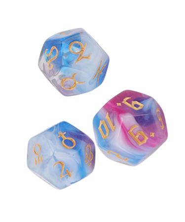 Polyhedral dice Permanent Acrylic 12 Pages Random 3dice Game for guessing