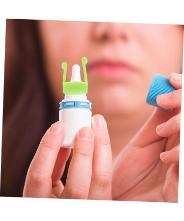 FOMIYES 14 Pcs Eye Drops Holder - Practical Silicone Bracket for Easy Eyedrop Application - Ideal for Elderly Extruder Eyes - Green Color - Buy Online on GoSupps.com