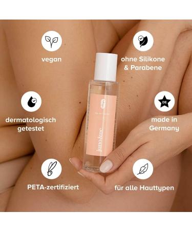 juno & me Dry Touch Body Oil: Body Oil with Dry Touch Feeling for Smooth & Delicate Skin (100 ml) | Nourishes with Passion Fruit Oil & Apricot Kernel Oil | Without Fat Film | Care Oil & Dry Oil for - Buy Online on GoSupps.com