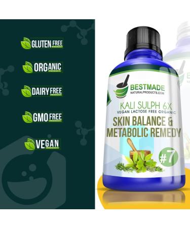 Buy Bestmade Vegan Lactose-Free Organic Kali Sulphuricum 6X Cell Salt - International Shipping Available - Buy Online on GoSupps.com
