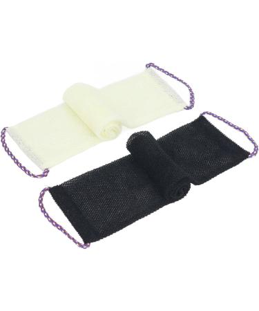 African Bath Sponge Net Bath Sponge Soft Deep Cleansing Exfoliator 2 Hand Straps Quick Drying with Bath Gloves for Hotel Bathroom (DAUZcih30azpdw-12) - Buy Online on GoSupps.com