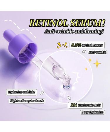 Retinol Serum Anti Aging Retinol Serum for Face & Neck Cream Serum for Smoothing Fine Lines and Skin Brightening Anti Wrinkle Serum for Skin Repair Acne Scar Dark Spot Fine Line and Wrinkles - Buy Online on GoSupps.com