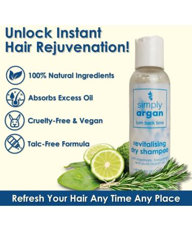 Revitalising Dry Shampoo Powder - 100% Natural, No Benzene or Talc, Vegan & Cruelty Free - Buy Online on GoSupps.com