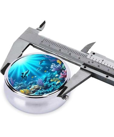 Submarine Coral Round Pill Box - 3 Compartment Travel Organizer for Easy Medication Management - Buy Online on GoSupps.com