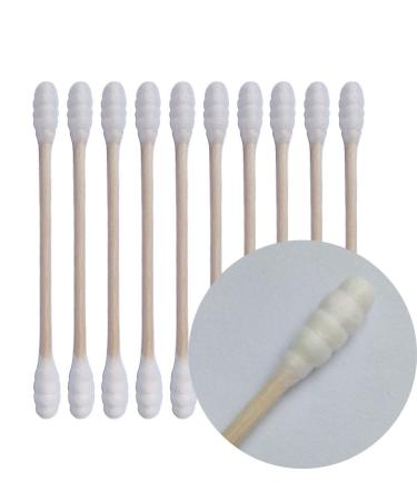 Wooden Stick Cotton Swabs 800 Count - Double Spiral Tipped With Cotton Heads- Sturdy Handle - Multipurpose