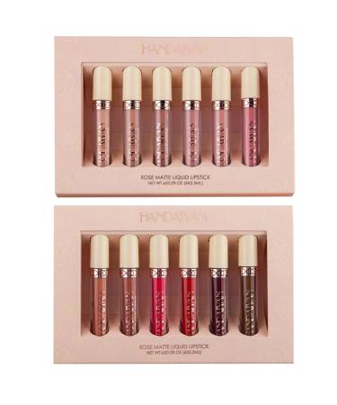 Buy 6PCS Liquid Lipstick Set | Matte Velvet Lip Gloss - Waterproof & Moisturizing Makeup Kit - Buy Online on GoSupps.com