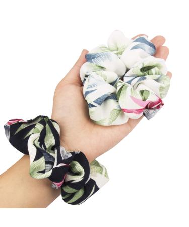 Jaciya 18 Pack Chiffon Flower Hair Scrunchies for Women - Cute Elastic Hair Bands & Scrunchy Hair Ties - Buy Online on GoSupps.com