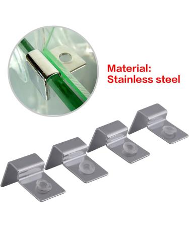Zerodis 4pcs Stainless Steel Fish Glass Cover Support Bracket Aquarium Cover Glass Clip Holder Lid Bracket Fish Protection(6mm) - Buy Online on GoSupps.com