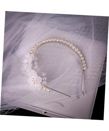 PLAFOPE Pearl Flower Headband Wedding Decor Pearl Headband Decorative Flower Headband Flower Head Band Wedding Hair Accessory Headband Ornament Head Band for Bride Exquisite Hair Band - Buy Online on GoSupps.com