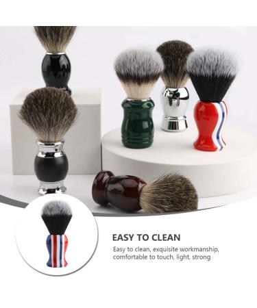 Lurrose Soft Bart Brush & Mustodle Brush Soap Bowl Set - Barber Hair Brush & Safety Razor Stand for Men - Premium Resin Grooming Kit - Buy Online on GoSupps.com