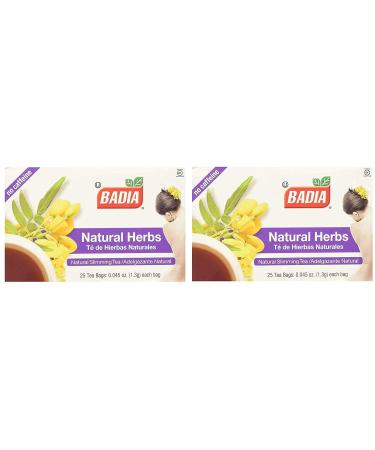 Badia Natural Herbs TEA (2 Pack) 50 Bags