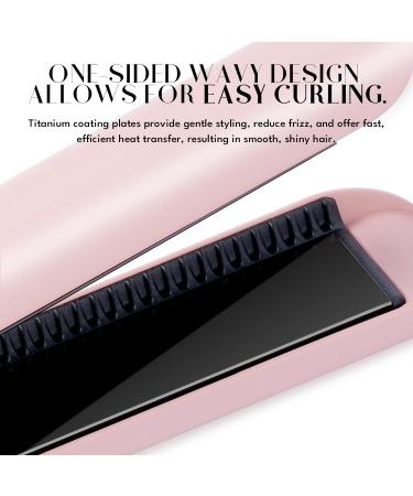 Buy 2-in-1 Hair Straightener & Curler - Pink Titanium Flat Iron with Anti-Scald Infrared Technology | International Shipping Available - Buy Online on GoSupps.com