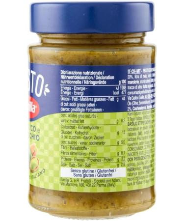  Italian Gourmet E.R. Barilla Pesto Basilico e Pistacchio Pesto au basilic et pistaches issus de l'agriculture durable 190 g Sauce italienne sans gluten + polpa italien 400 g - Buy Online on GoSupps.com