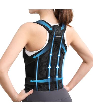 Suptrust Back Brace Posture Corrector for Women and Men  Back Support Belt for Women  Upper Back Brace for Posture  Back Straightener Posture Corrector  Scoliosis Back Brace  Hunchback Corrector(Medium Size)